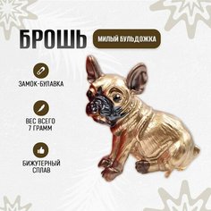 Брошь, искусственный камень, эмаль, стразы, золотой Нет бренда