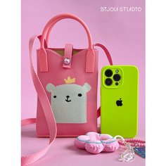 Сумка кросс-боди BIJOU.STUDIO, фактура стеганая, плетеная, пэчворк, вязаная, розовый
