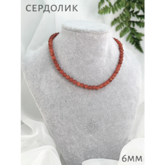 Бусы, сердолик, длина 49 см, красный/оранжевый СафариЯ