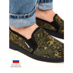 Мокасины , размер 42, хаки Нет бренда