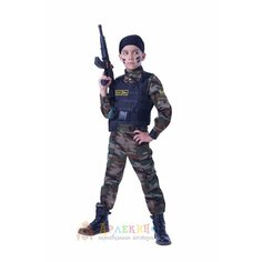 Форма солдата военная для мальчика на 9 мая / детский, костюм пуговка