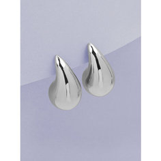 Серьги пусеты Greenbird, размер 25 мм, серебристый