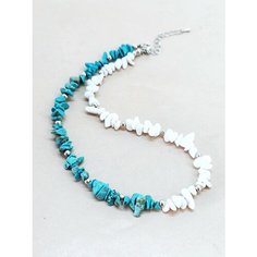 Чокер ENJOY Украшения из камней, бирюза, агат, длина 45 см, бирюзовый, белый