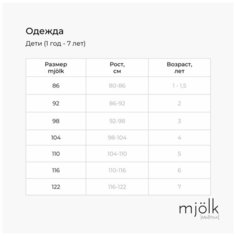 Пижама Mjolk, размер 116, бежевый, экрю