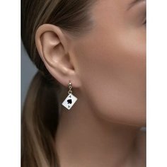 Серьги пусеты, красный/черный Style Store