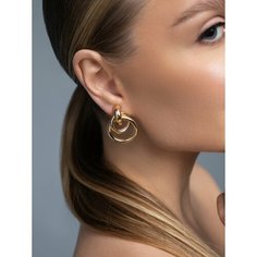 Серьги пусеты, золото/белый Style Store