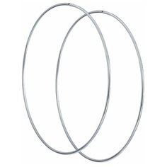 Серьги конго Diamant, серебро, 925 проба, родирование