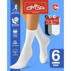 Носки Omsa, комплект, 6 пар, размер 39-41, мультиколор