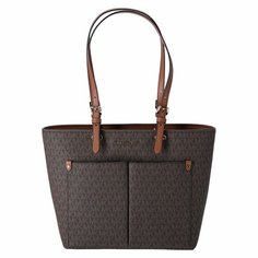 Сумка шоппер MICHAEL KORS, фактура матовая, перфорированная, гладкая, зернистая, рельефная, тиснение, коричневый