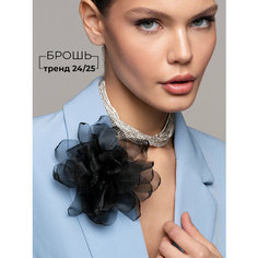 Брошь, черный Elletri by Sahar Art lab