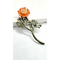 Брошь ( Verba ), 1 шт., оранжевый