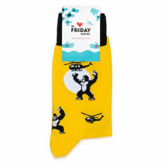 Носки St. Friday Кинг Конг, размер 38-41, черный, желтый