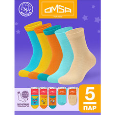 Носки OMSA KIDS 5 пар, размер 35-38, , мультиколор