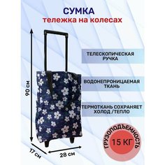 Сумка , 28х90х17 см, ручная кладь, белый, голубой Way Shop