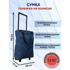 Сумка , 28х90х17 см, ручная кладь, синий Way Shop