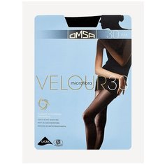 Колготки Omsa Velour, 30 den, размер 4, nero
