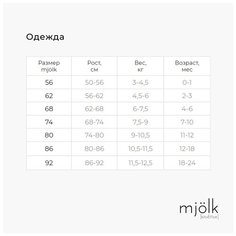 Футболка Mjolk, размер 86, печенье