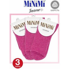 Носки MiNiMi, 3 уп., размер 35-38 (23-25), fuxia