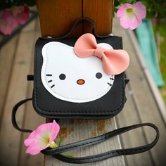 Сумка кросс-боди , фактура матовая, черный Hello Kitty