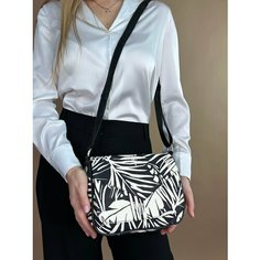 Сумка кросс-боди , фактура гладкая, черный, белый Unvers Leather Istanbul
