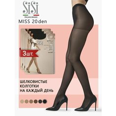 Колготки Sisi Miss, 20 den, 3 шт., размер 4, nero