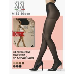 Колготки Sisi Miss, 40 den, 3 шт., размер 2, nero