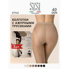 Колготки Sisi Style, 40 den, 3 шт., размер 4, miele