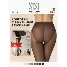 Колготки Sisi Style, 40 den, 3 шт., размер 3, moka