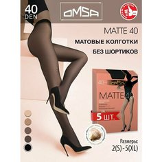 Колготки Omsa, 40 den, 5 шт., размер 3, nero