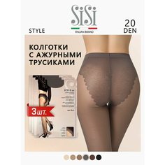 Колготки Sisi Style, 20 den, 3 шт., размер 5, grafite
