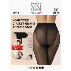Колготки Sisi Style, 20 den, 3 шт., размер 4, nero