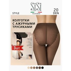 Колготки Sisi Style, 20 den, 3 шт., размер 4, moka