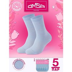 Носки Omsa 5 пар, размер 31/34, , светло-голубой