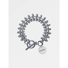 Браслет-цепочка RUSHEV, фианит, 1 шт., размер 19 см, размер one size, серебряный