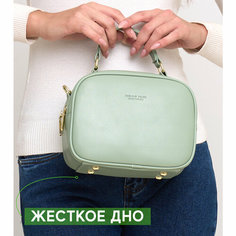 Сумка мессенджер A&B, фактура гладкая, оливковый A.B.