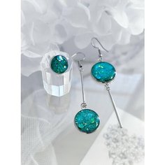 Серьги Сплетница, бирюза