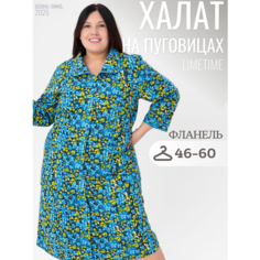 Халат ЛайМ, размер 58, зеленый