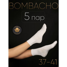 Носки BOMBACHO, комплект, 140 den, 5 пар, размер 37-41, белый
