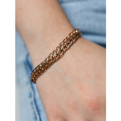Браслет-цепочка DIALVI JEWELRY, серебро, 925 проба, золочение, длина 17 см.