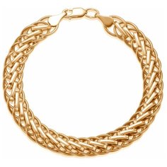 Браслет-цепочка DIALVI JEWELRY, серебро, 925 проба, золочение, длина 19 см.
