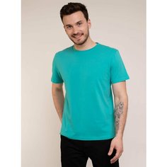 Футболка Uzcotton Premium, размер 40-42\XXS, голубой, зеленый, бирюзовый