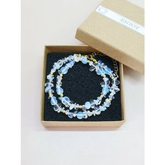 Чокер ENJOY Украшения из камней, лунный камень, горный хрусталь, длина 45 см, золотой, бесцветный