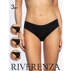 Трусы Riverenza, комплект из 3 шт., размер 48, чёрный