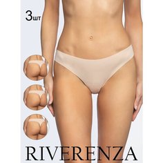 Трусы Riverenza, комплект из 3 шт., размер 48, бежевый