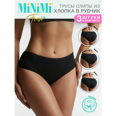 Трусы MiNiMi, комплект из 3 шт., размер 50 (XL), nero