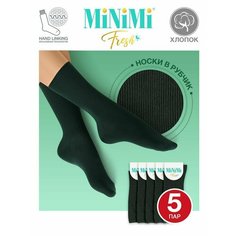 Носки MiNiMi, комплект, 5 пар, размер 35-38, зеленый