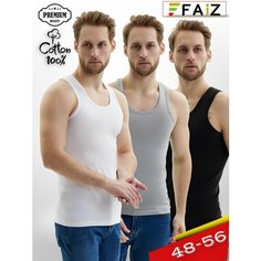 Майка faiz, размер M, черный, белый, серый