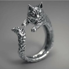 Кольцо MJ, безразмерное, серебристый