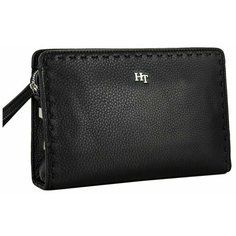 Сумка клатч Hight Touch, фактура зернистая, черный