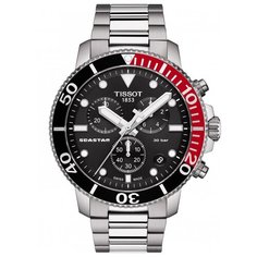 Наручные часы TISSOT, серебристый/черный/красный
